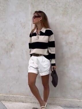 NWT Lovers and Friends Parvati Stripe Rugby Sweater